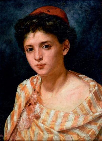 Max NONNENBRUCH (1857-1922) Jeune berger
Huile sur toile, signée, datée et située...