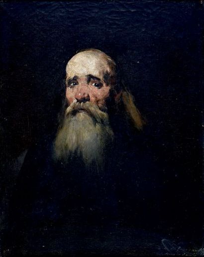 Théodule Augustin RIBOT (1823-1891) Buste de vieillard
Huile sur toile, signée et...