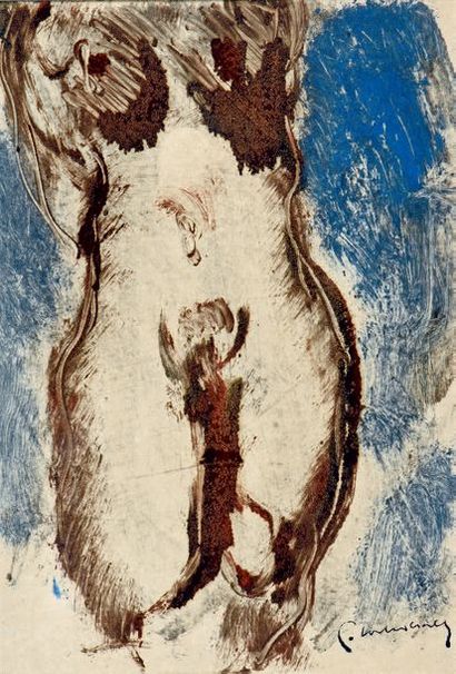 Pierre COMBET-DESCOMBES (1885-1966) Nu
Monotype, cachet en bas à droite.
H. 35 cm...