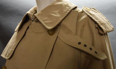 null Polo by Ralph Lauren Trench pour homme en gabardine beige, large col, double...