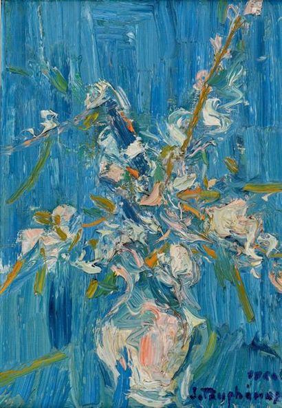 Jacques TRUPHÉMUS (1922-2017) Fleurs, 1960
Huile sur carton toilé, signée et datée...