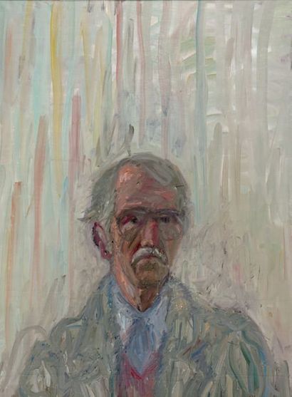 Jacques TRUPHÉMUS (1922-2017) Autoportrait aux lunettes, vers 1979
Huile sur toile,...