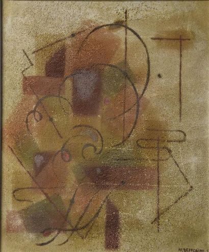 null Albert COSTE (1896-1985) Abstraction, composition abstraite Huile sur toile...