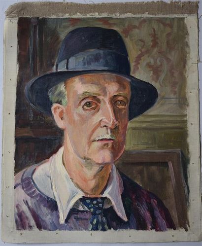 Tableaux du XIXe siècle et Ecoles régionales Georges de SONNEVILLE (1889-1978) Autoportrait...