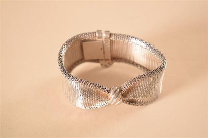 Bijoux - Joaillerie Bracelet "noeud" en argent 950 millièmes à petite maille grain...