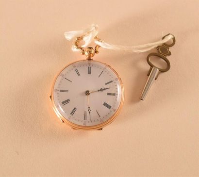 Bijoux - Joaillerie Lot de deux montres de poche : - Une montre de poche en or jaune...