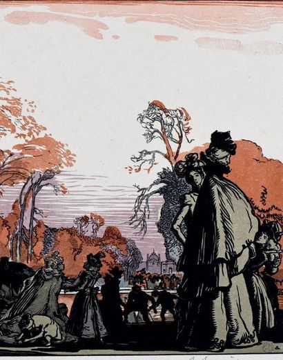 AUGUSTE LEPERE (1849-1918) * Le bassin des Tuileries (effet d'automne), 1898
Gravure...
