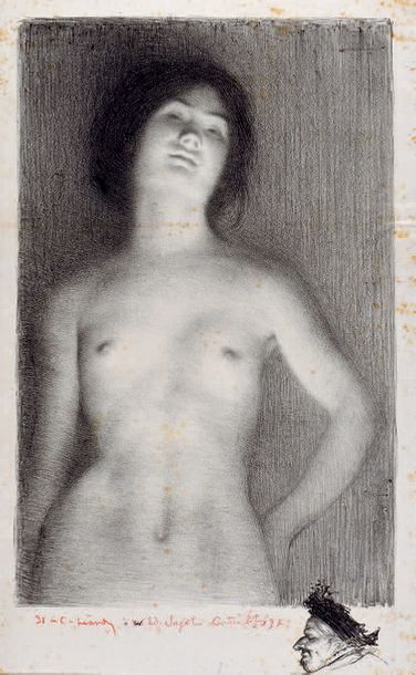 Charles LÉANDRE (1862-1934) * Nu de femme, 1897
Lithographie, très belle épreuve...