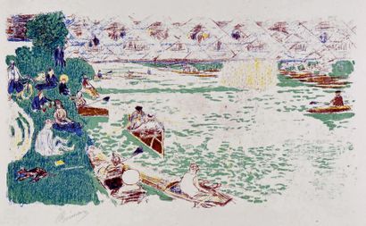 Pierre BONNARD (1867-1947) Le canotage, 1897
Lithographie en couleurs, Roger Marx...