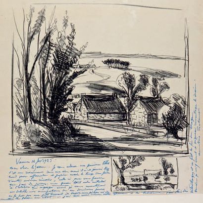 Jean FRÉLAUT (1879-1954) * Hameau du Ter
Lithographie, Delteil 255, très belle et...