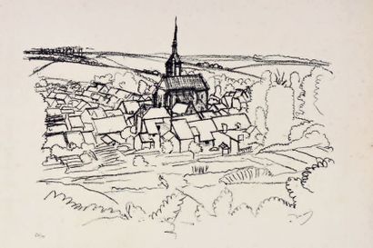 André DERAIN (1880-1954) * Village près de Dannemarie, 1948
Lithographie, épreuve...