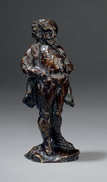 Honoré DAUMIER (1808-1879) Le monsieur qui ricane
Épreuve en bronze à patine brun...