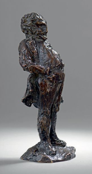 Honoré DAUMIER (1808-1879) Le monsieur qui ricane
Épreuve en bronze à patine brun...