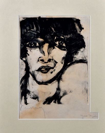 Pierre COMBET-DESCOMBES Portrait de femme
Monotype, signé en bas à gauche, marqué...