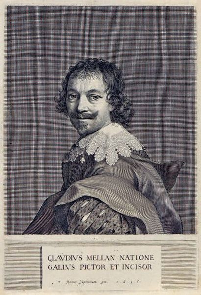 Claude MELLAN (1598-1688) * Autoportrait, 1635
Burin, Préaud, IFF 172, très belle...