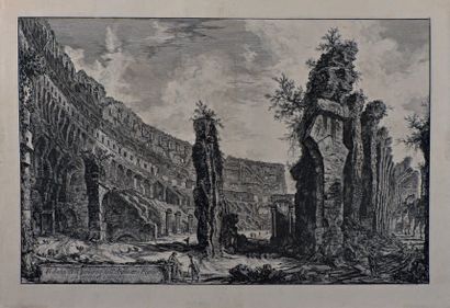 Giovanni-Battista PIRANESI (1720-1778) Le Colisée intérieur, 1766
Eau-forte, Focillon...