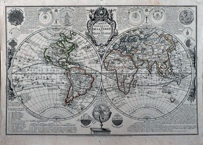 null [Mappemonde] Carte générale de la terre avec les quatre principaux systèmes...