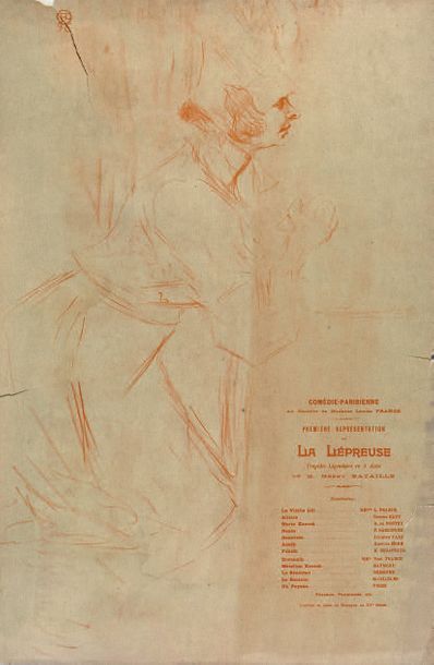 Henri de TOULOUSE-LAUTREC (1864-1901) * La lépreuse, 1896
Lithographie imprimée à...