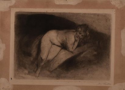 Armand BERTON (1854-1917) * Nus de femme
Eaux-fortes et pointes sèches. Deux épreuves...