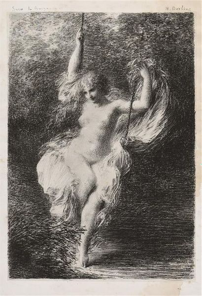 Henri FANTIN-LATOUR (1836-1904) * Sara la Baigneuse (1re planche), H. Berlioz
Lithographie,...