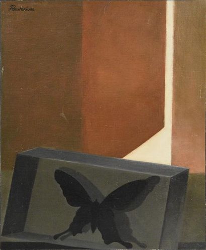 null *HAUTERIVES (1933-2018)

Papillon noir, 1976/1977

Huile sur toile, signée en...