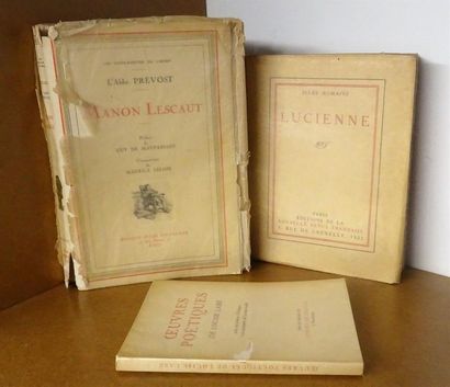 null Lot de trois volumes brochés:

- LABBE (Louise) - OEUVRES POETIQUES, Porrentruy,...