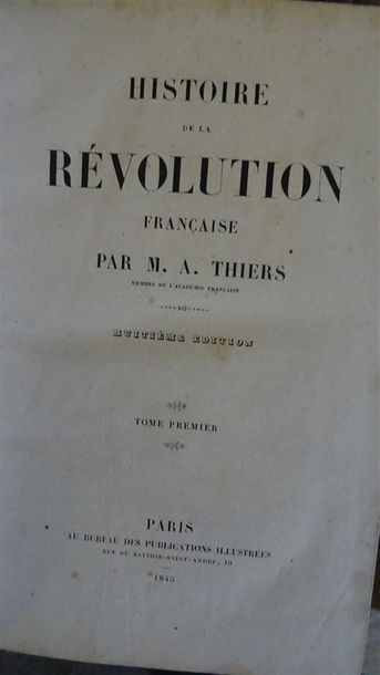 null [CARTONS] :

- MADAME DE REMUSAT, MEMOIRES, 3 vol

- THIERS, Révolution française,...