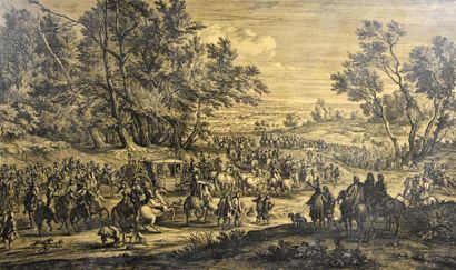 null D'après Frans VANDER MEULEN (1632-1690)

La Reine allant à Fontainebleau accompagnée...