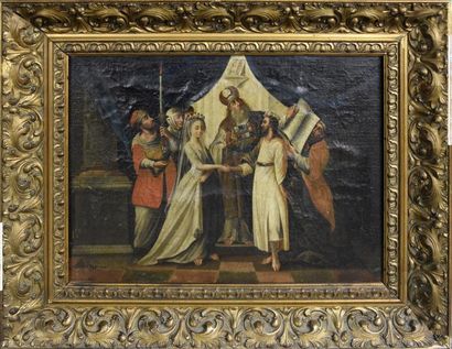null Ecole de l'Est (XIXe siècle)

Mariage de la Vierge

Huile sur toile

H. 35 cm...