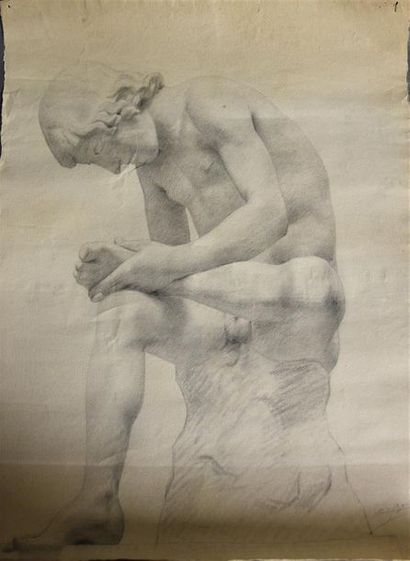 null Tancrède BASTET (1858-1942)

- Un portrait d'homme, dessin au crayon sur papier,...