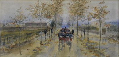 null Pierre COMBA (1859-1934)

La fanfare

Aquarelle signée en bas à gauche

H. 16,5...