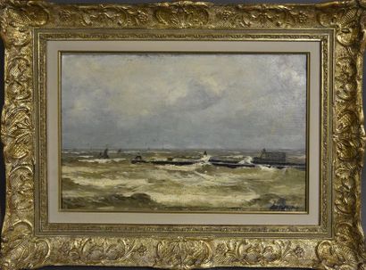 null Louis ARTAN ( 1837 - 1890)

Vagues sur la digue

Huile sur toile signée en bas...