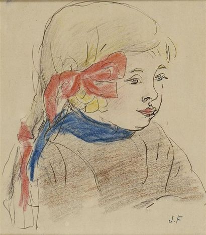null Jules-Léon FLANDRIN (1871-1947)

Fillette au noeud rouge

Encre et pastel monogrammé...