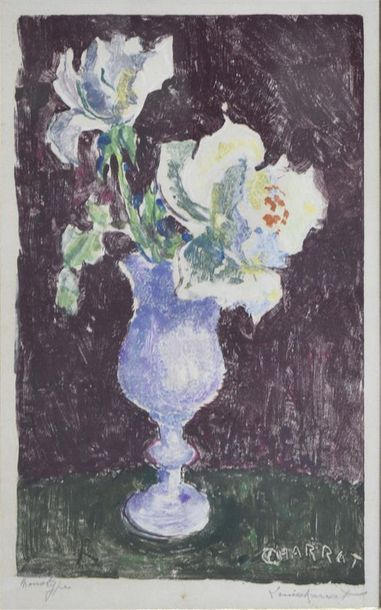 null Louis CHARRAT (1903-1971)

Deux fleurs dans un verre

Monotype signé en bas...