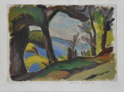 null Daniel GLORIA (1908-1989)

Paysage

Huile sur papier

H. 15 cm L. 22 cm

Trous...