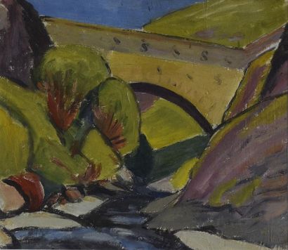 null Daniel GLORIA (1908-1989)

Le pont

Huile sur papier

H. 23,5 cm L. 27 cm