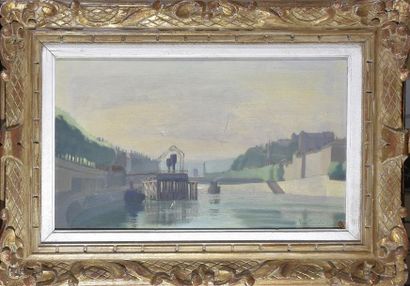 null Pierre LAROCHE (1893-1982) 

Bord de Saône

Huile sur toile signée en bas à...