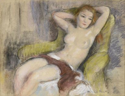 null Madeleine PLANTEY (1890-1985)

Les seins nus dans un fauteuil

Pastel et fusain...