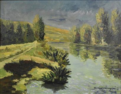 null Henri VERBRUGGHE (né en 1903 ?)

Paysage au ruisseau

Huile sur isorel signée...