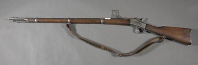 null ETATS-UNIS Fusil ROLLING BLOCK 1864-66, calibre 11 mm, contrat étranger ? Crosse...