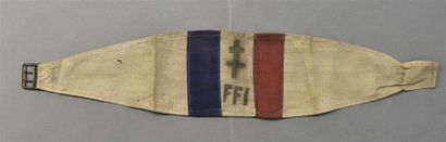 null *FRANCE Brassard FFI Brassard tricolore de fabrication artisanale avec croix...