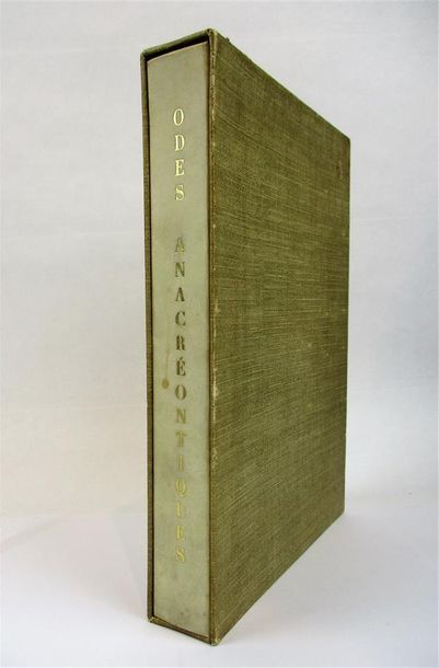 null ANACRÉON. Odes anacréontiques. Lyon, Cercle Lyonnais du Livre, 1953. In-8 en...