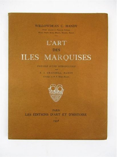 null HANDY (W. C.) – HANDY (E.S. C.). L’art des iles Marquises. Paris, Les éditions...