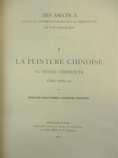 null ARS ASIATICA. Paris et Bruxelles, Van Oest, 1914-35. 15 volumes in-folio, cartonnage...