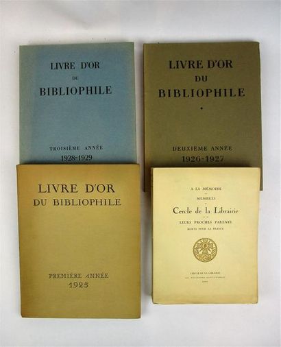 null LIVRE D’OR DU BIBLIOPHILE (Le). Première à troisième année 1928-1929. Paris,...