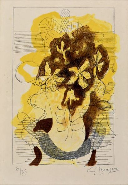 Georges BRAQUE (1882-1963) Les jonquilles, 1955
Lithographie, signée en bas à droite...