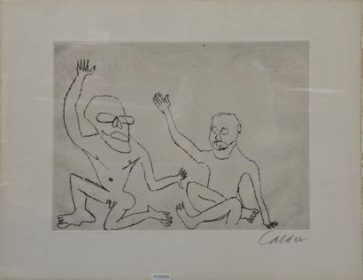 Alexandre CALDER (1898-1976) Santa Claus
Gravure à l'eau-forte, signée en bas à droite
H....