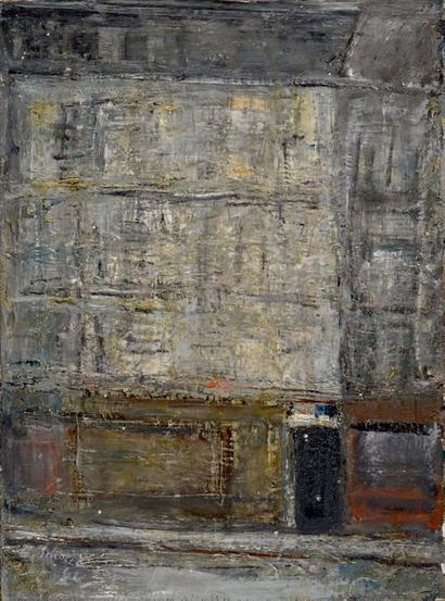 Erich SCHMID (1908-1984) Rue la nuit, 1962
Huile sur toile, signée et datée en bas...