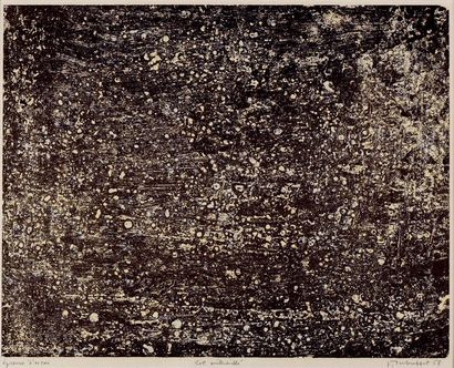 Jean Dubuffet (1901-1985) Sol mitraillé, 1958
Lithographie, signée et datée en bas...