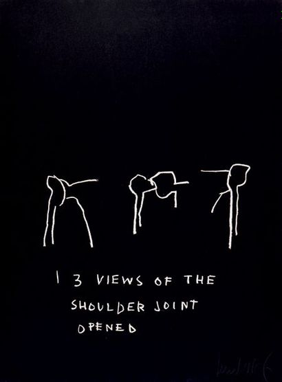 Jean-Michel BASQUIAT (1960-1988) 3 views of the shoulder joint opened, 1982
Sérigraphie,...
